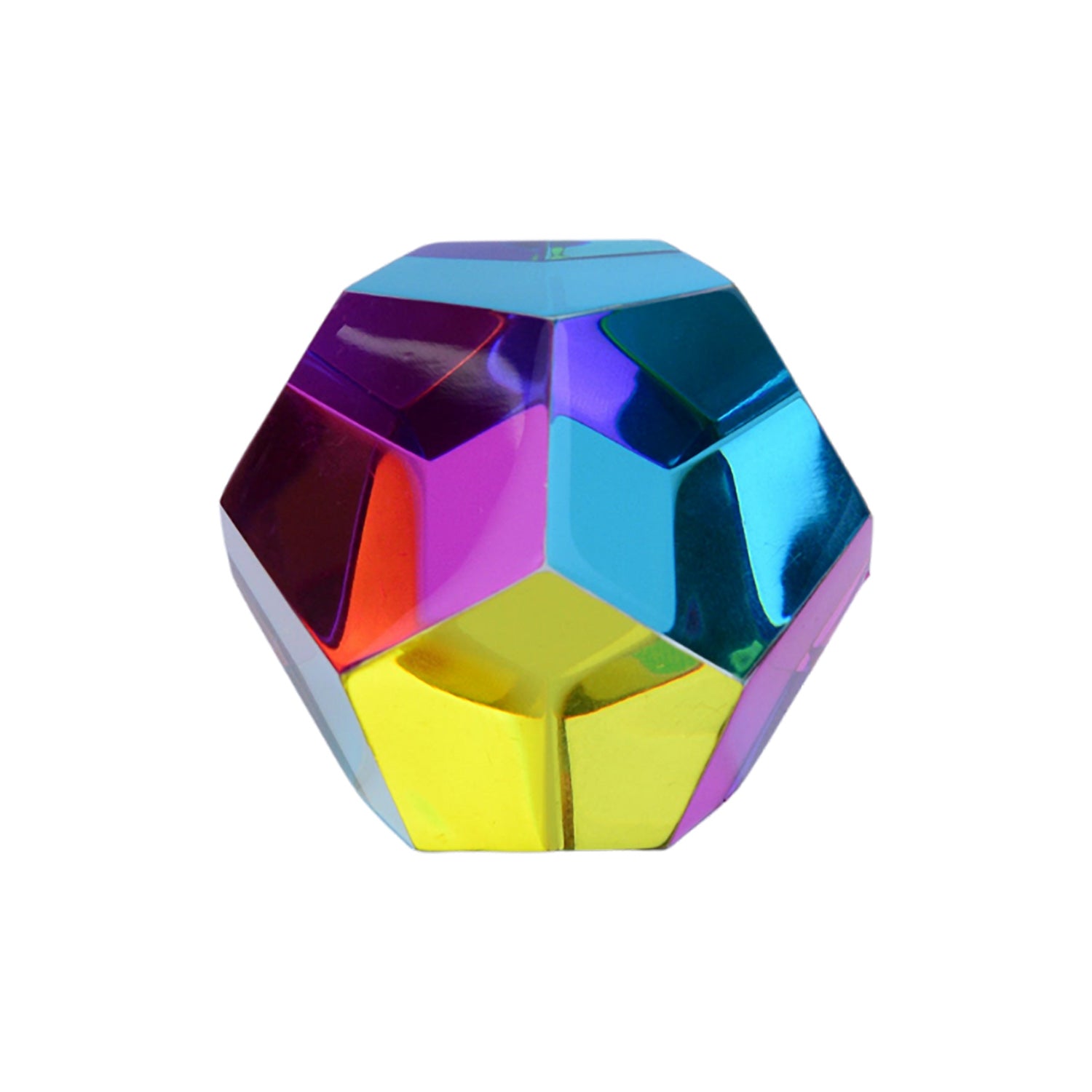 Multi-coloured dodecahedron from CMY Cubes