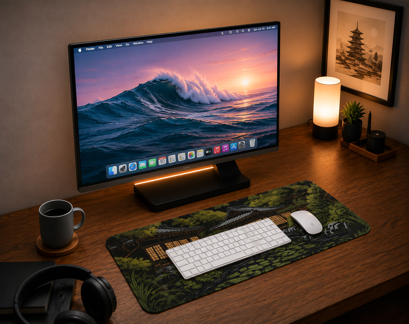 Japanese Water Garden Desk Pad