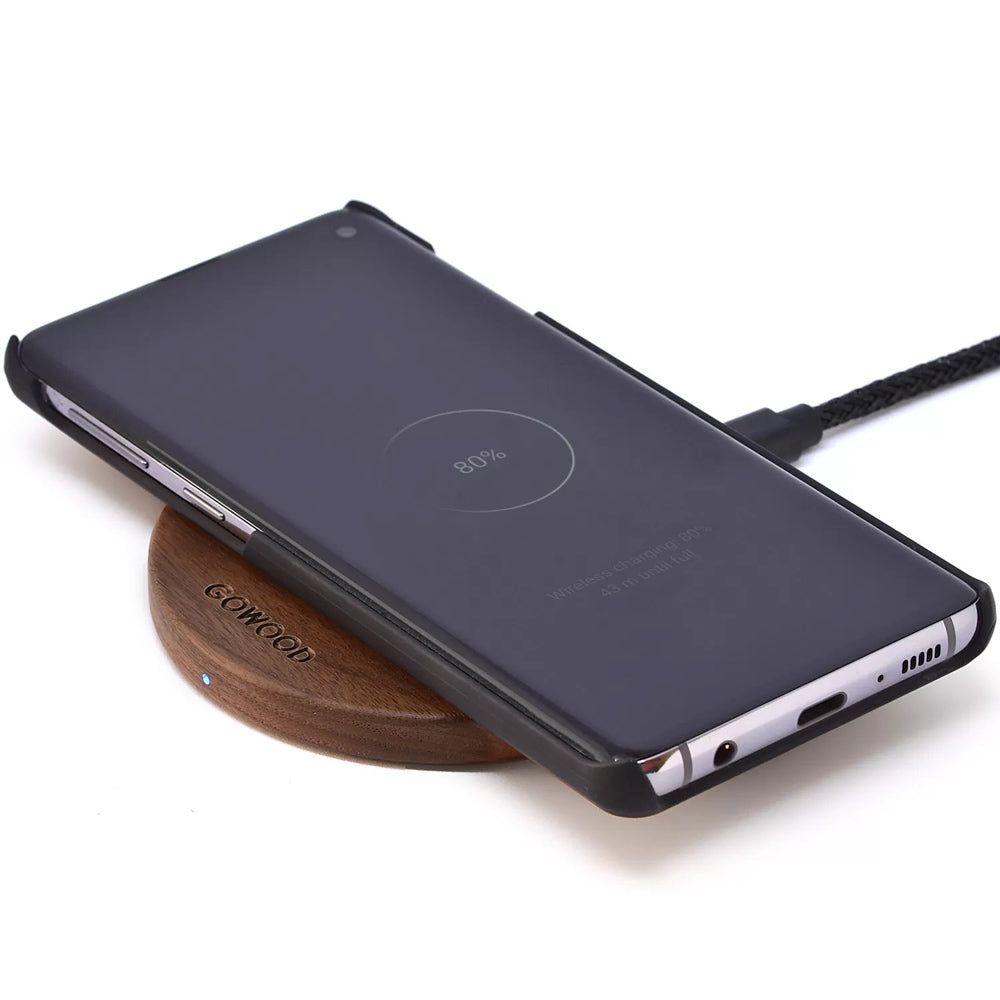 GOWOOD 15W Fast Wooden Wireless Charger