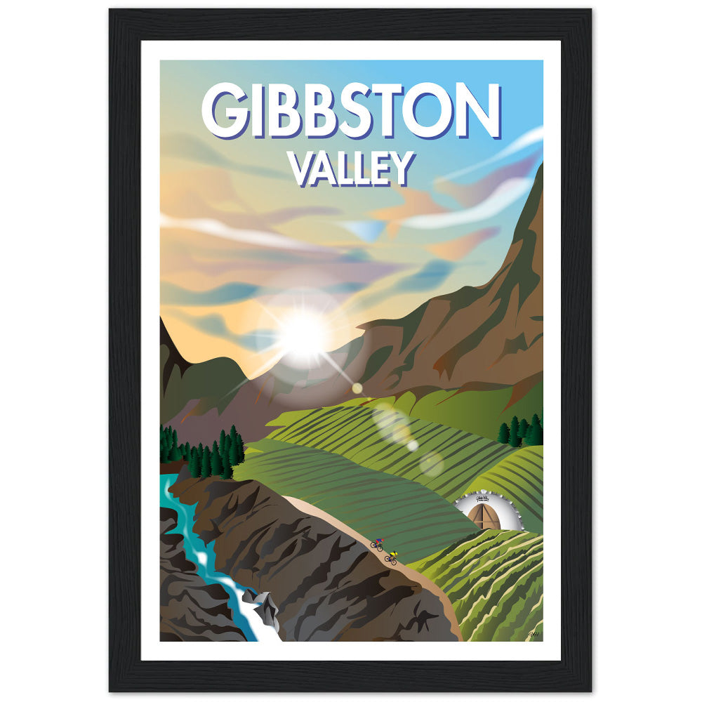 Gibbston Valley New Zealand Travel Poster
