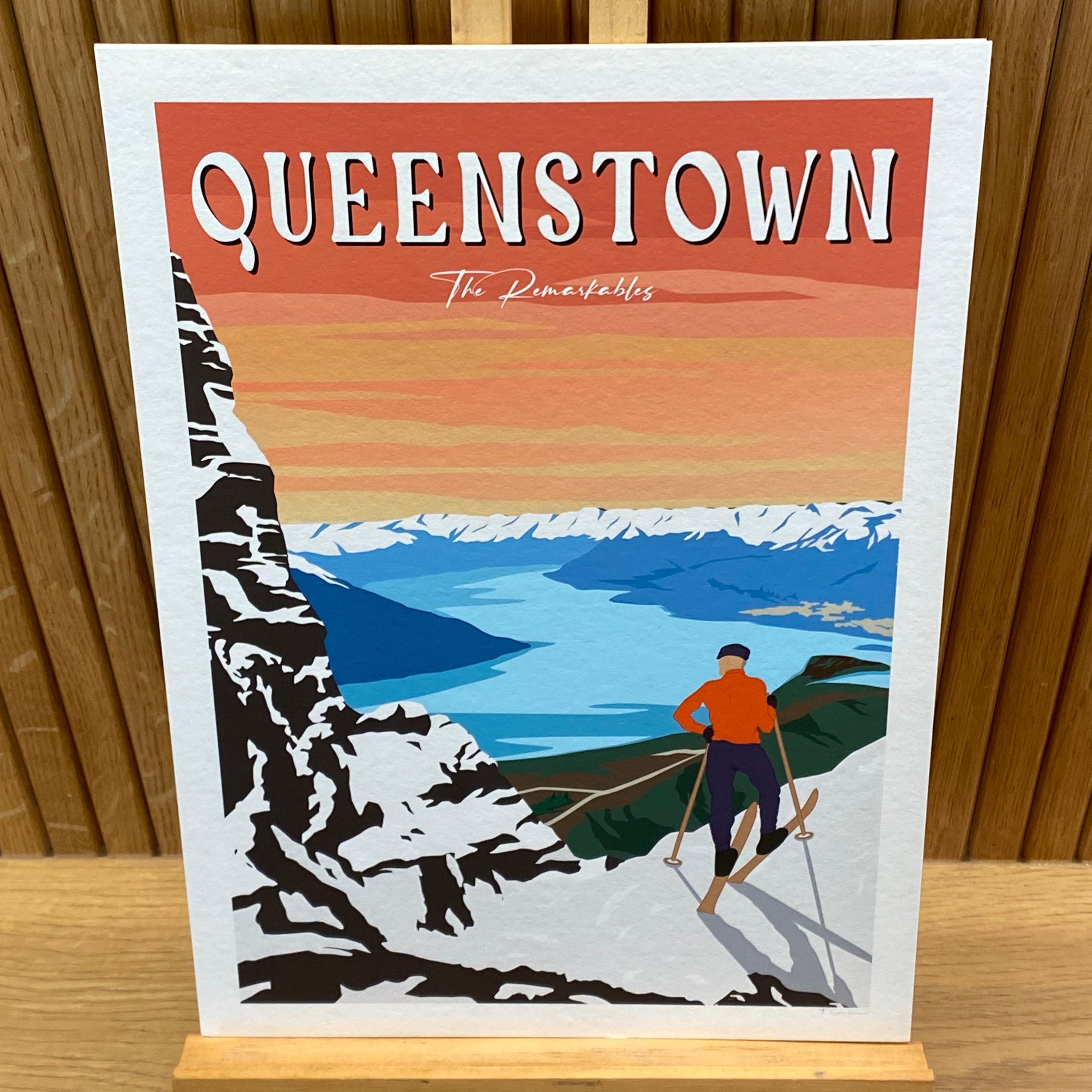 Queenstown - The Remarkables - Travel Poster, New Zealand
