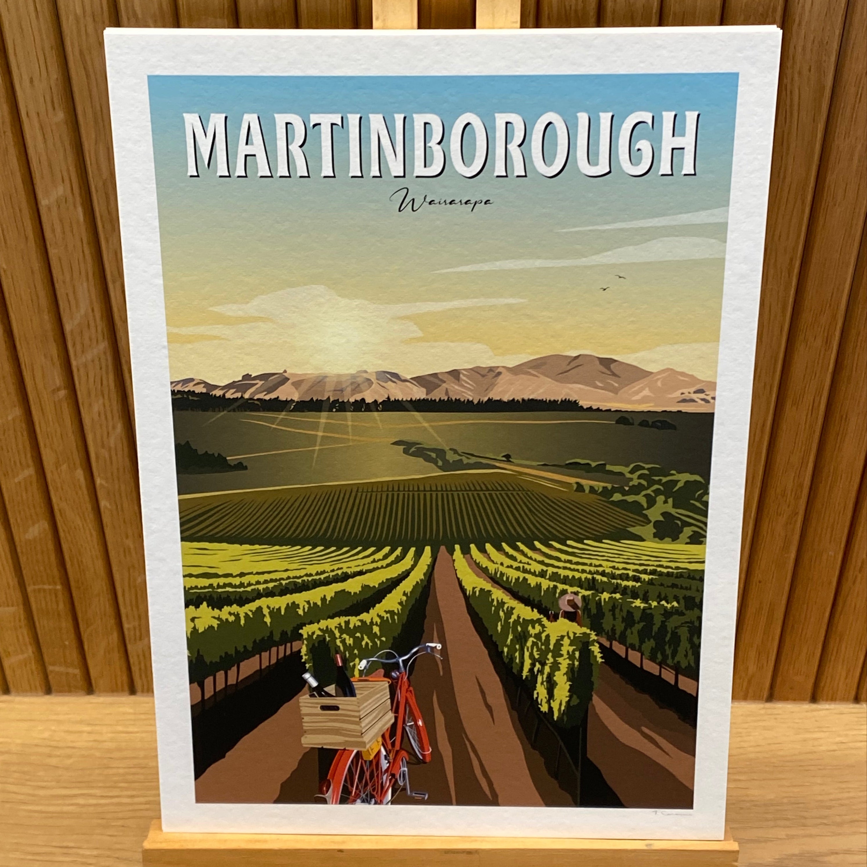 Martinborough Vines - Travel Poster, New Zealand