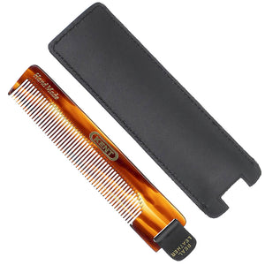 Kent Small Handmade Comb in Leather Case
