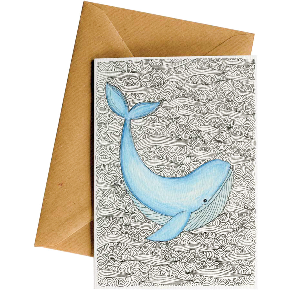 Little Difference Pattern Whale card