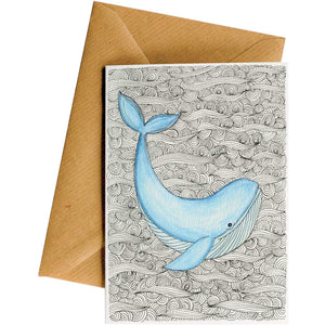 Little Difference Pattern Whale card