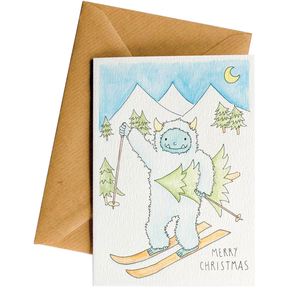 Little Difference Skiing Yeti card