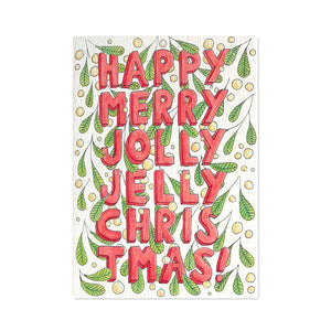 Happy Merry Jolly Christmas Card - Little Difference NZ