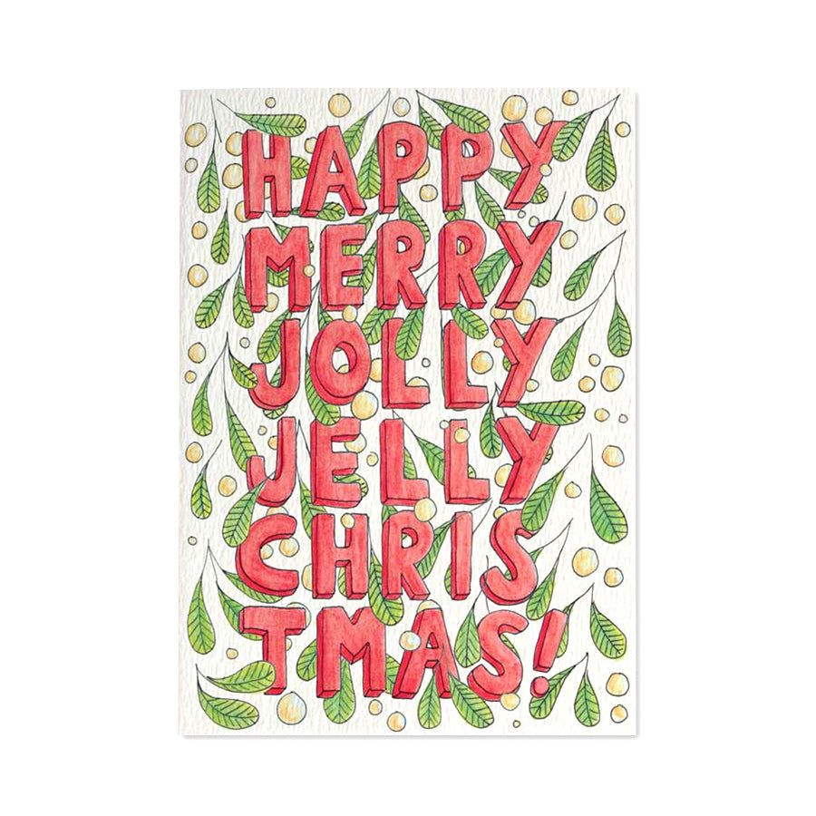 Happy Merry Jolly Christmas Card - Little Difference NZ