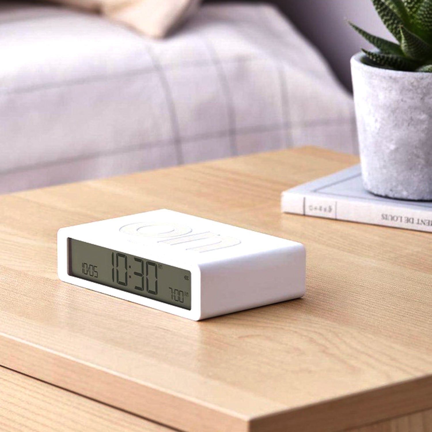 Lexon Flip Classic Rubber Alarm Clock