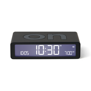 Lexon Flip Classic Rubber Digital Alarm Clock - Black