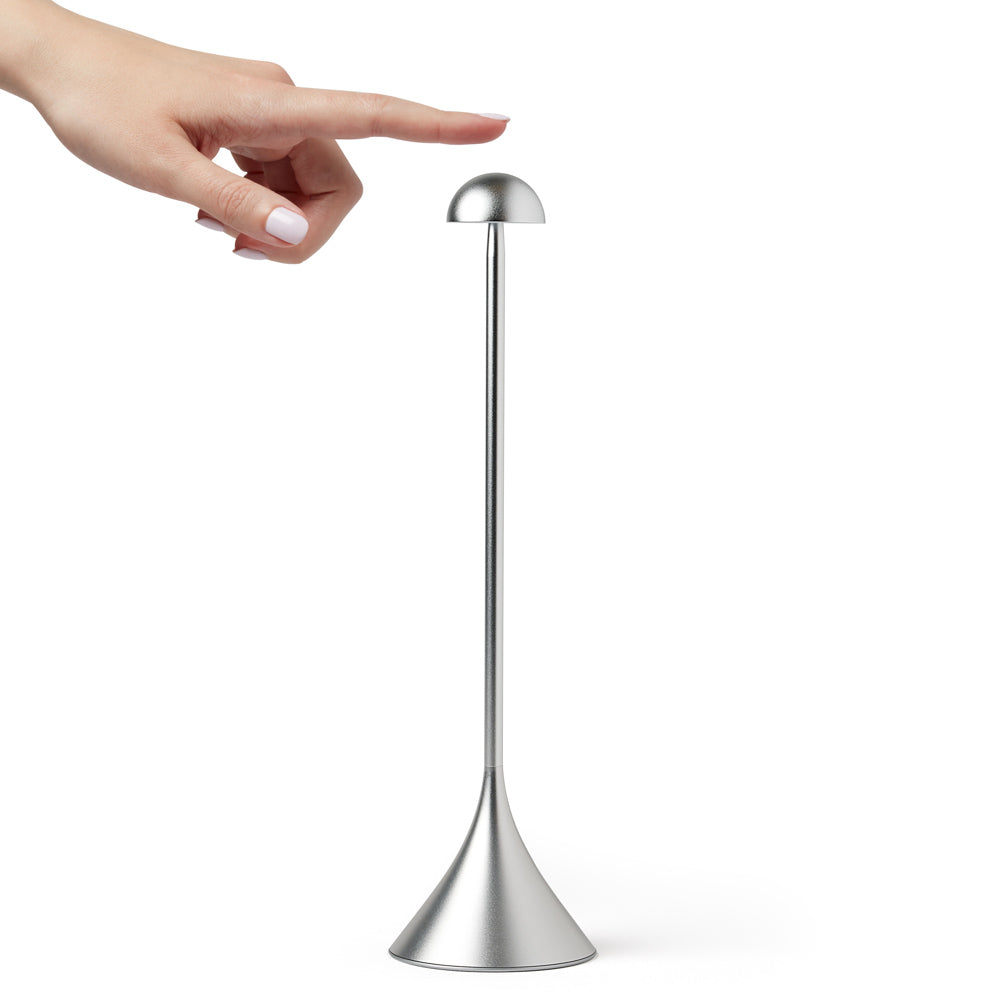 Lexon Steli Dome Rechargeable Lamp - Aluminium