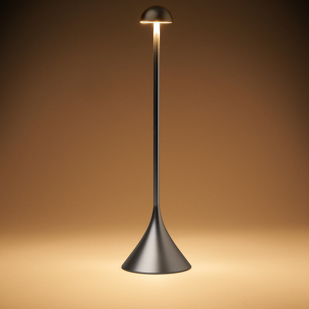 Lexon Steli Dome Rechargeable Lamp - Aluminium