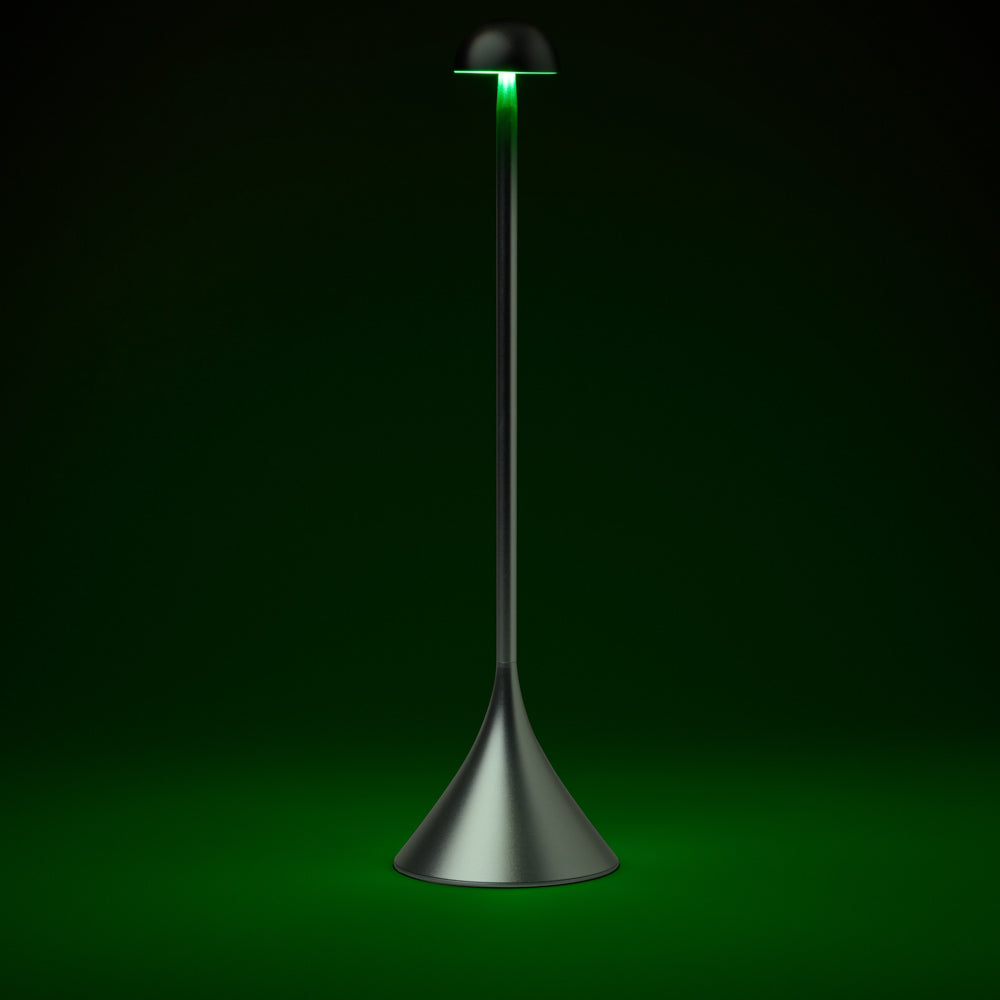Lexon Steli Dome Rechargeable Lamp - Aluminium