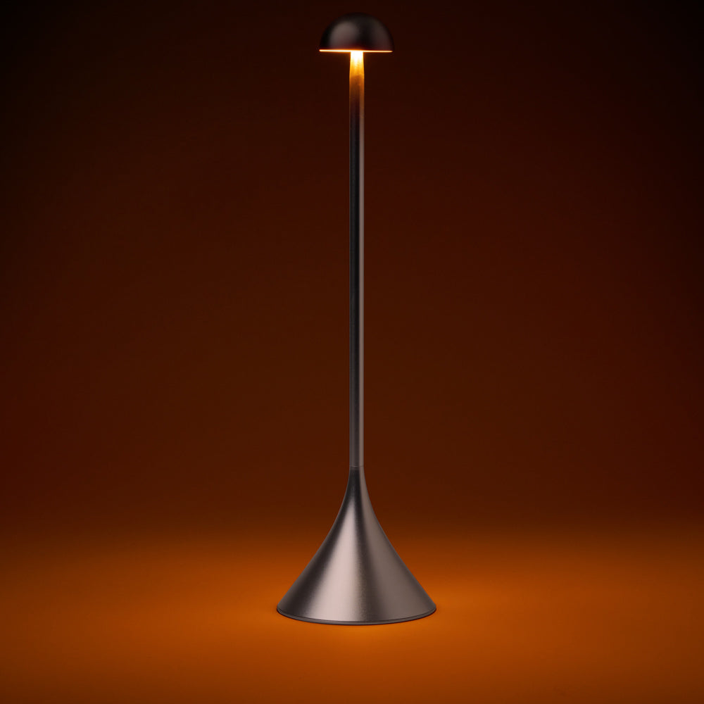 Lexon Steli Dome Rechargeable Lamp - Aluminium