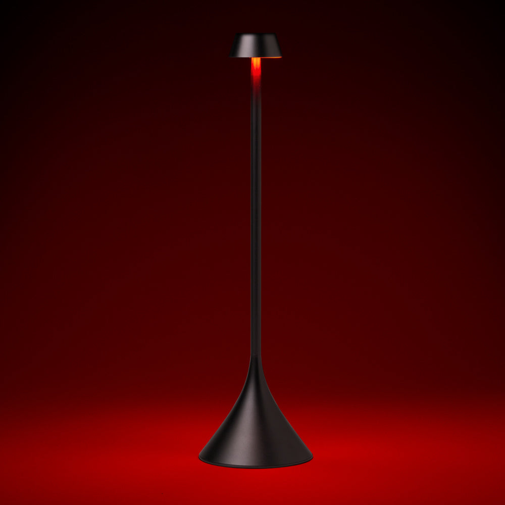 Lexon Steli Shade Rechargeable Lamp - Gun Metal Grey