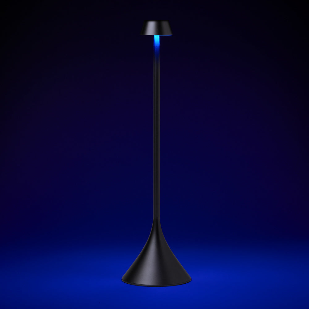 Lexon Steli Shade Rechargeable Lamp - Gun Metal Grey