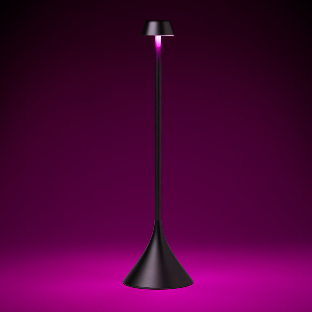 Lexon Steli Shade Rechargeable Lamp - Gun Metal Grey