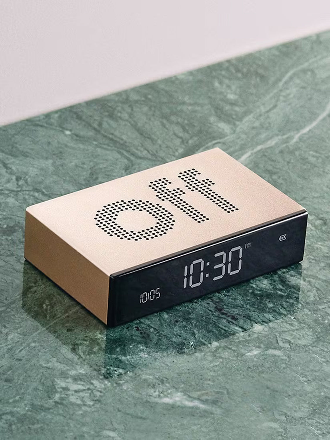 Lexon Flip Premium Aluminium Alarm Clock