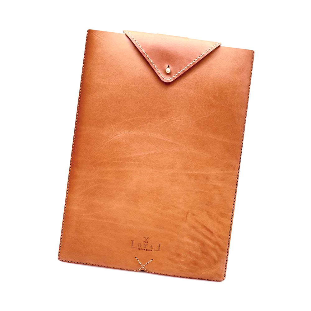 Loyal Workshop Cognac Leather Laptop Sleeve