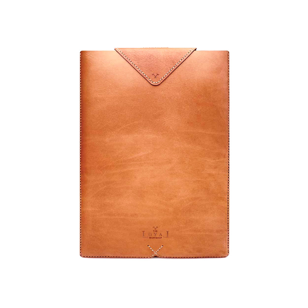 Loyal Workshop Cognac Leather Laptop Sleeve