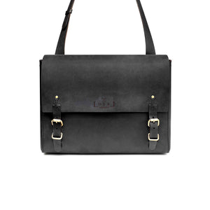 Black leather satchel bag - Loyal Workshop