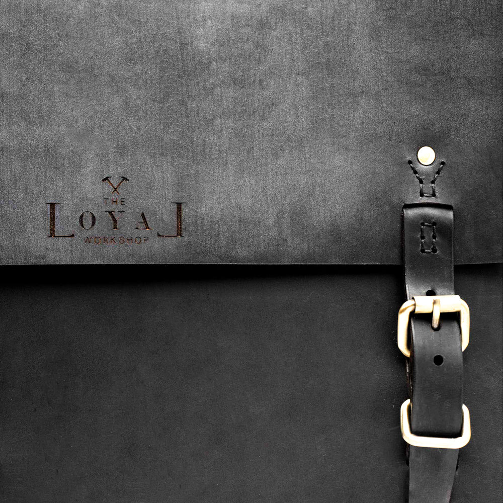 Loyal Workshop Black Leather Goodstead Satchel