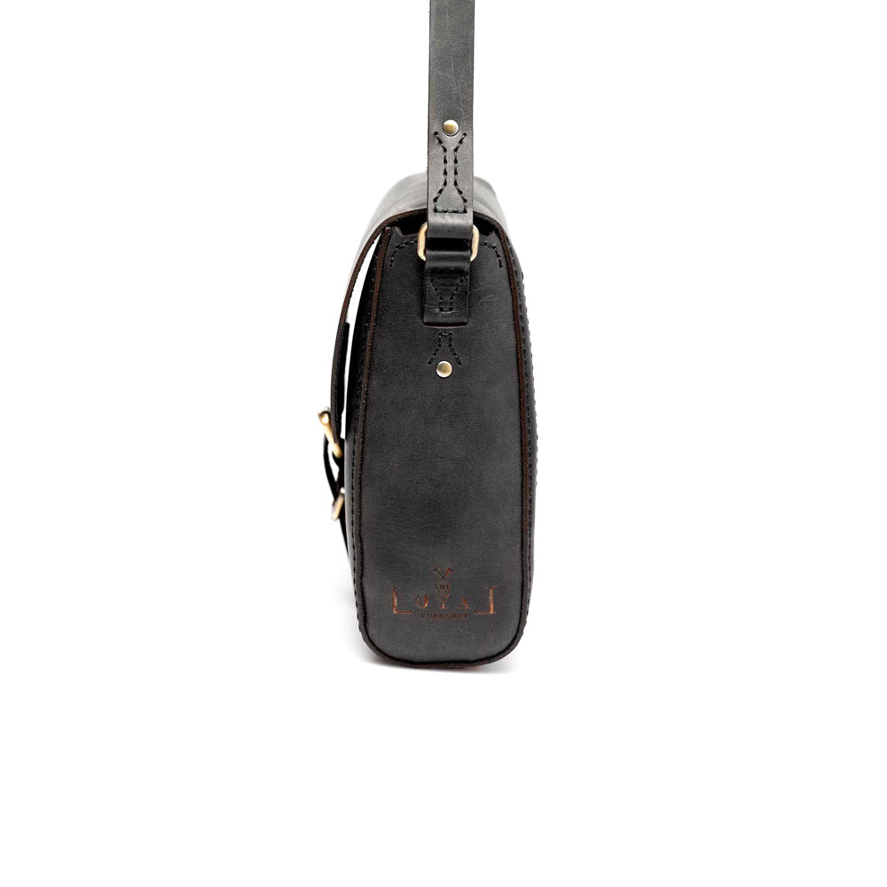 Loyal Workshop Companion Black Leather Satchel