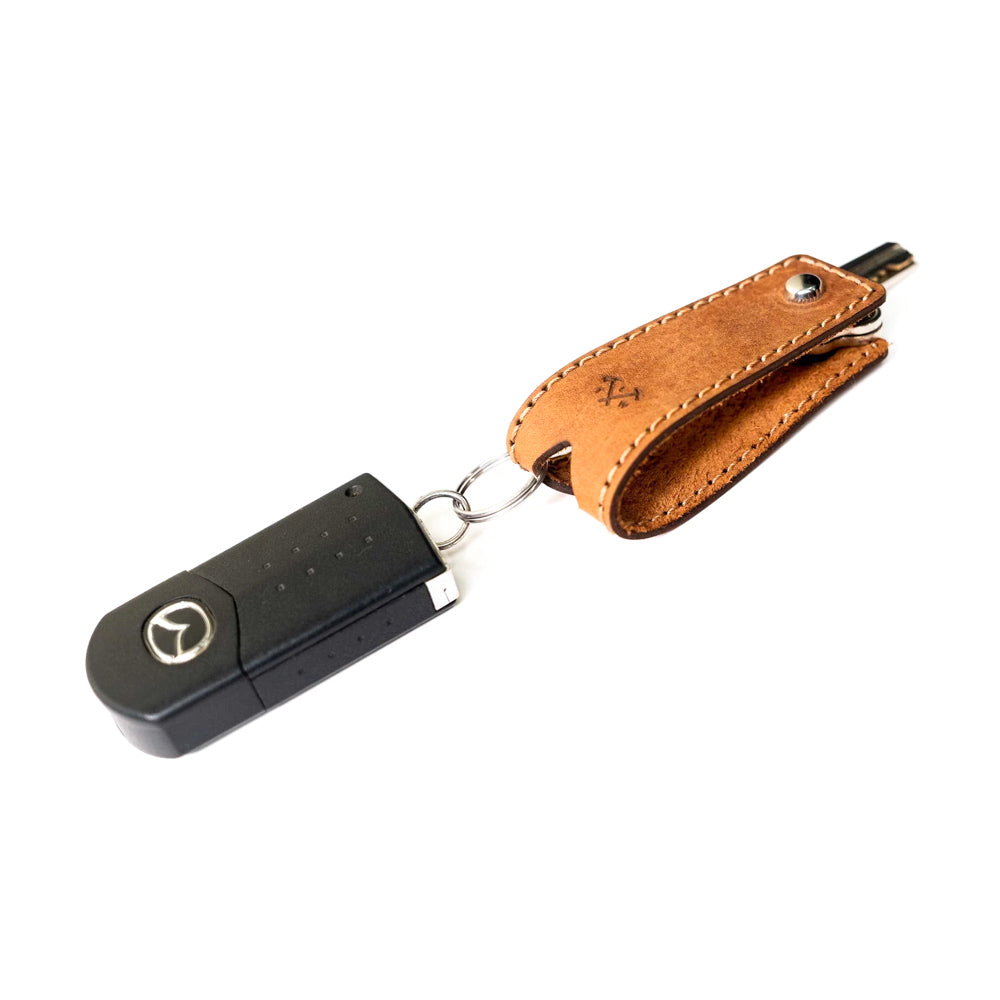 Loyal Workshop Cognac Leather Sammie Key Fob