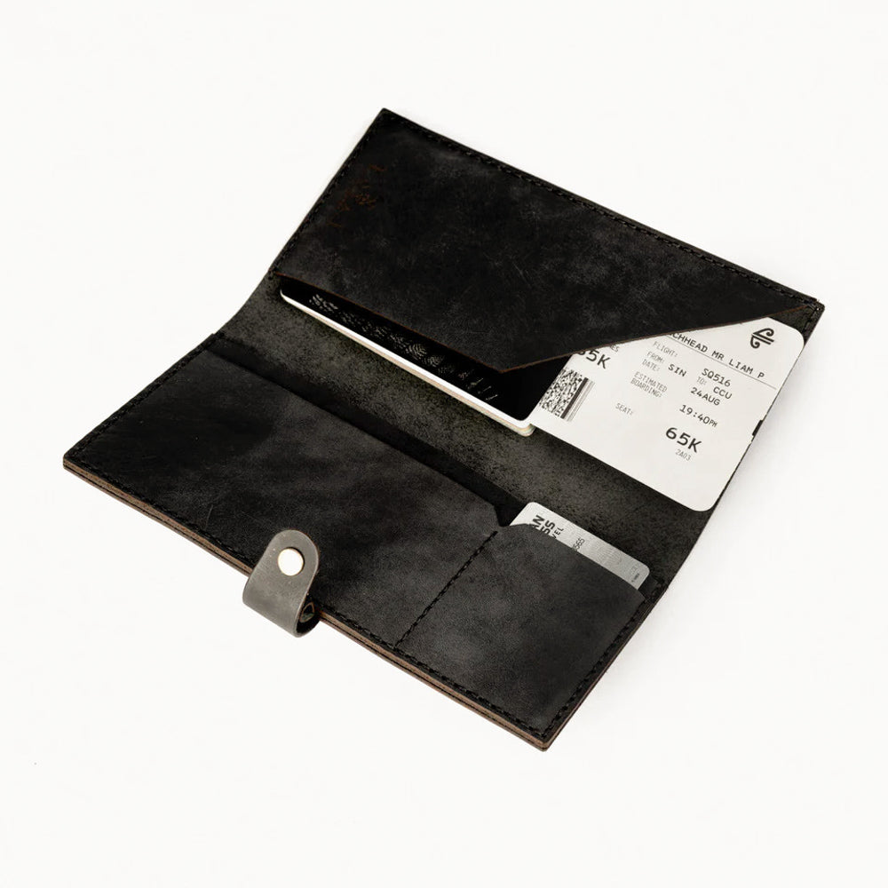 Loyal Workshop Black Leather Passport Cover