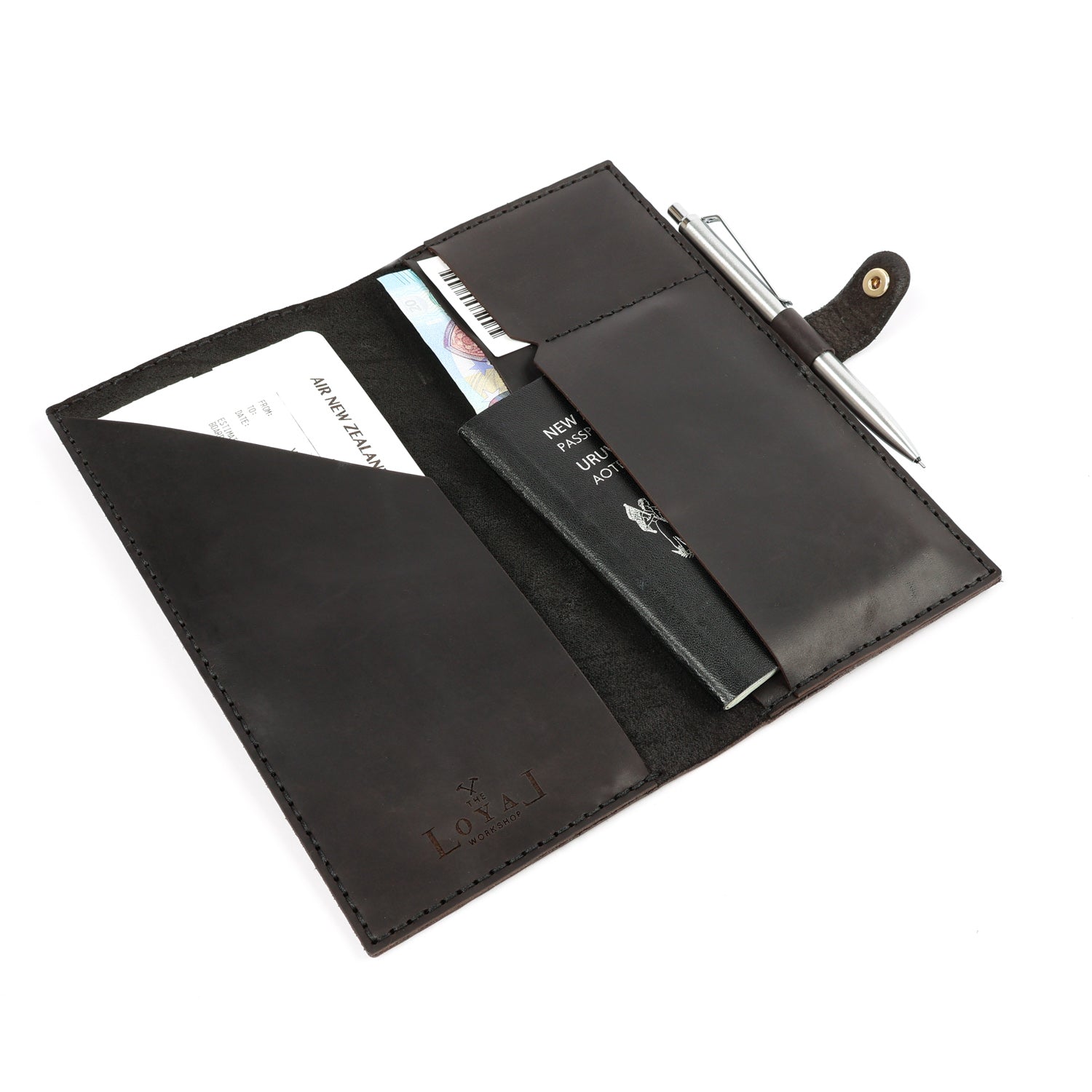 Passport holder - Loyal Workshop - black leather