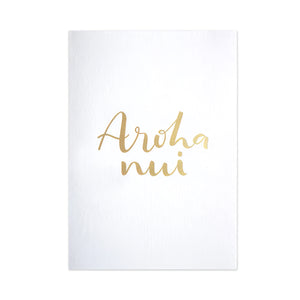 Aroha Nui/Much Love Greetings Card -Maimoa Creative