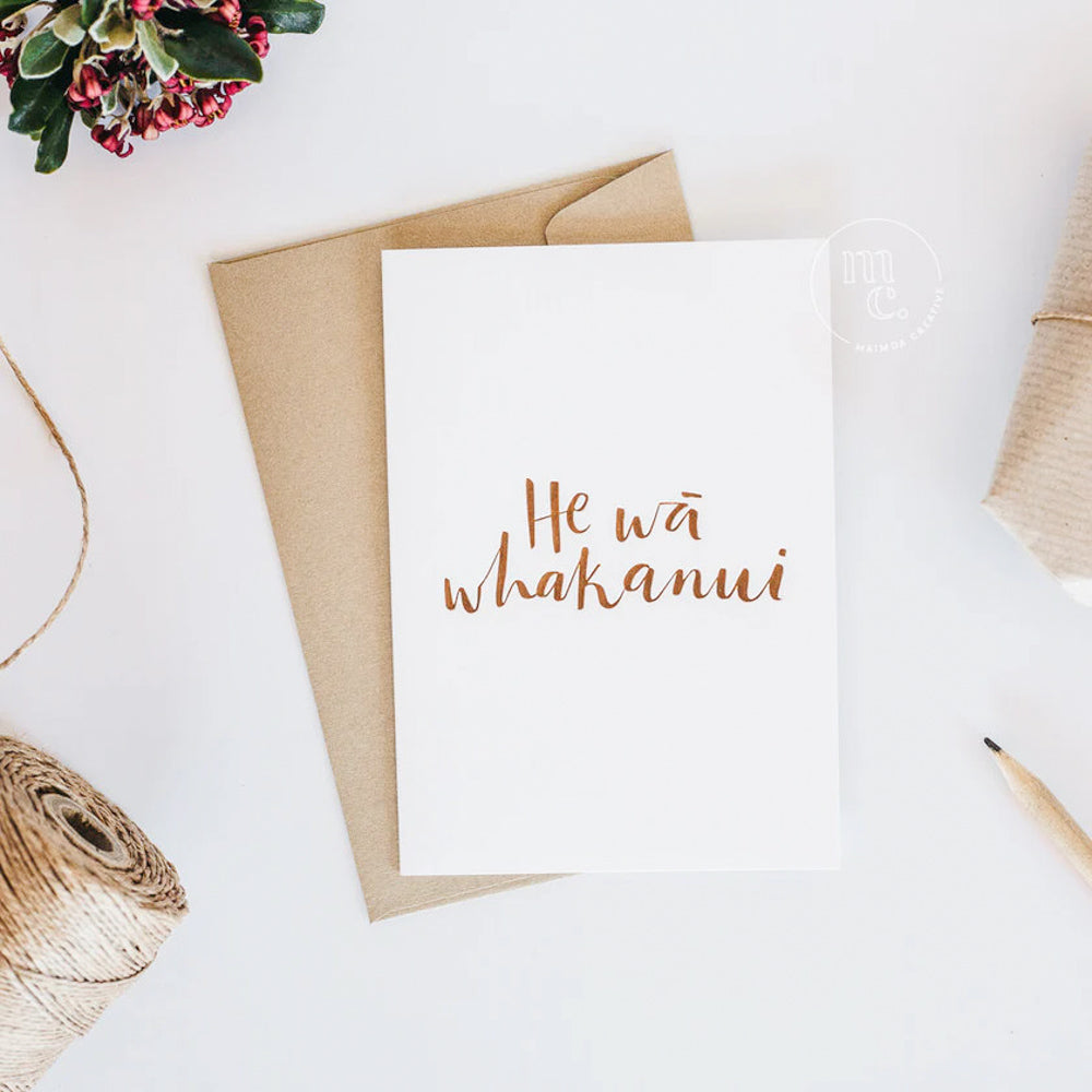 Maimoa Creative He wā whakanui - It's a Time of Celebration Greetings Card