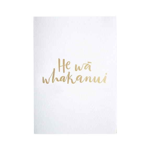 He wā whakanui  -  Māori celebration greeting card - Maimoa Creative