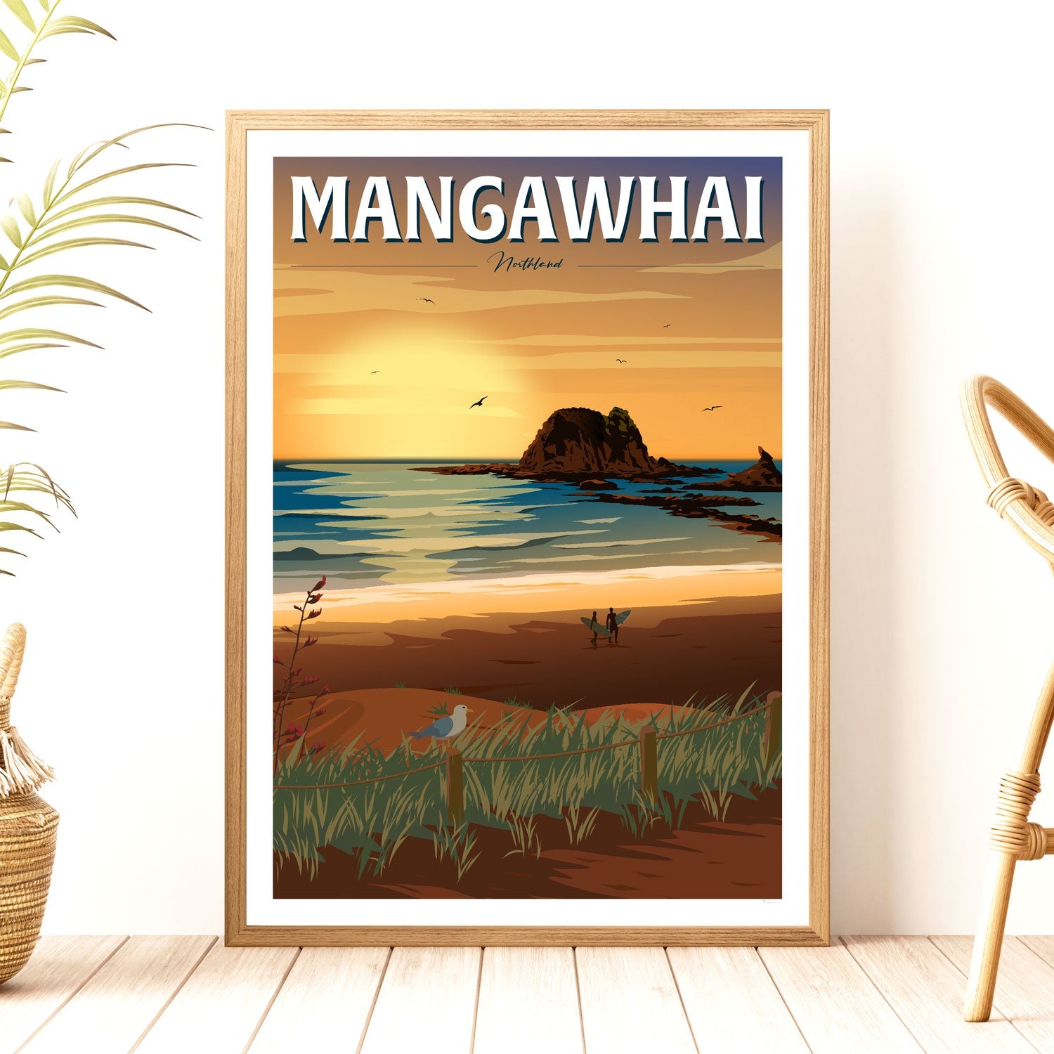 Mangawhai Sunrise Travel Poster