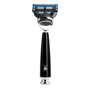 Muhle razor with Gillette fusion head and  black handle