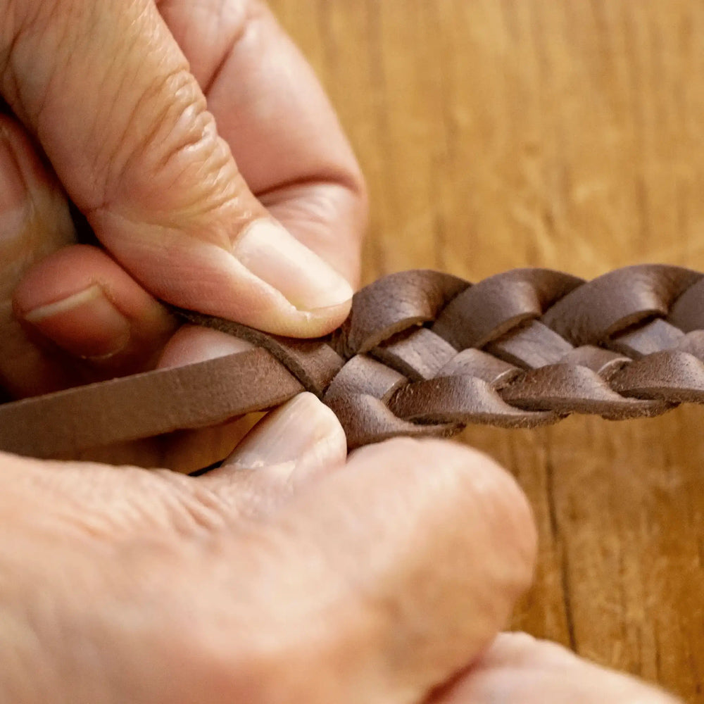 Parisian Crafted Hand-Plaited Leather Belt