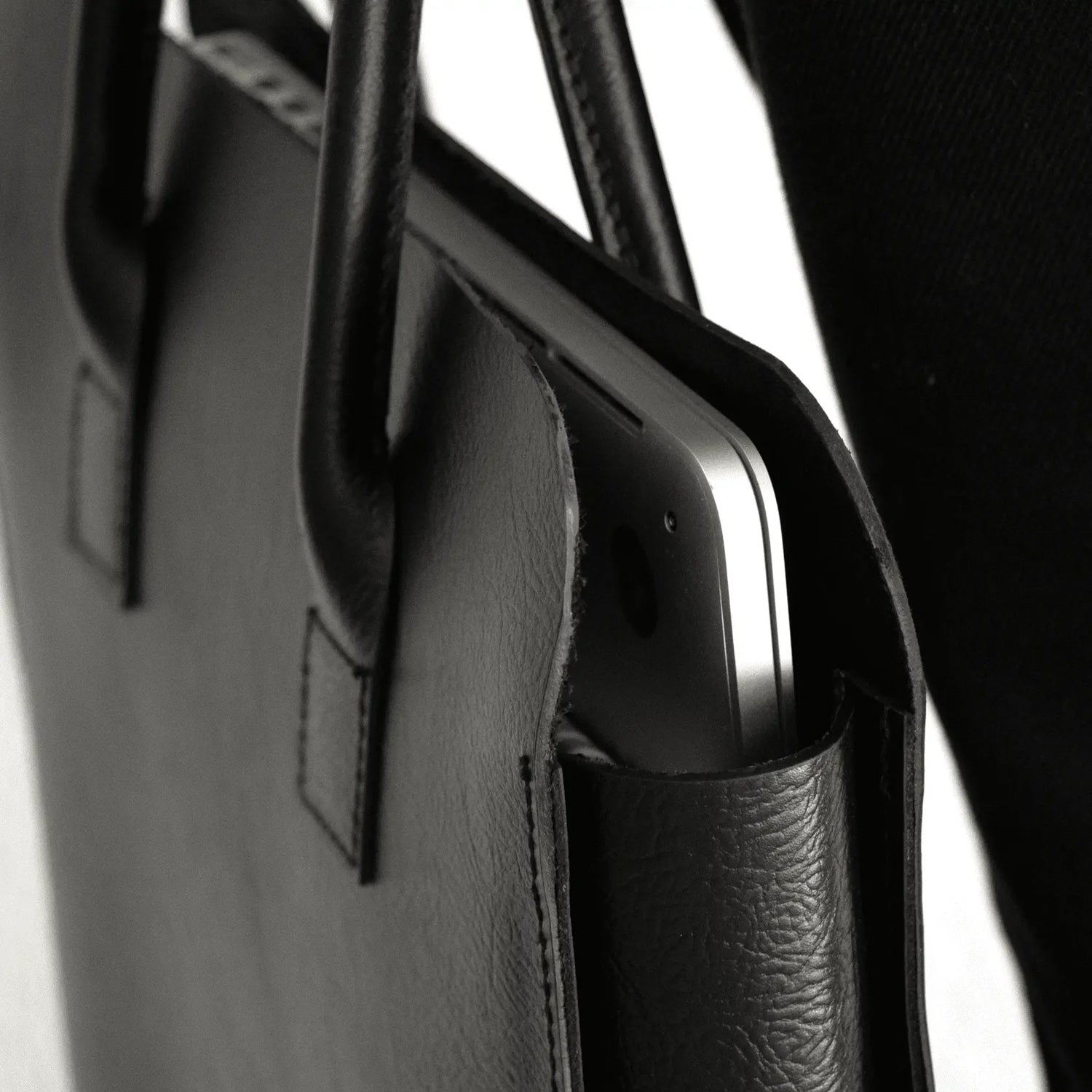 Parisian Crafted Leather Business Tote Bag