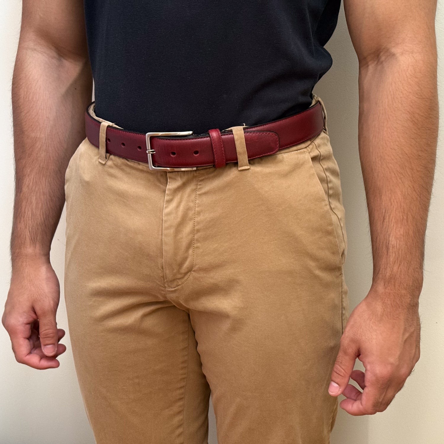 Parisian Crafted 1919 Poynton Belt in Deep Red