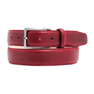 Parisian Crafted 1919 Poynton Belt in Deep Red - Parisian Crafted