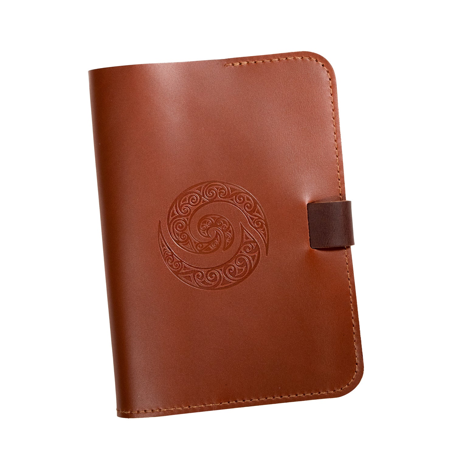 Parisian Crafted Leather Journal With Koru Motif