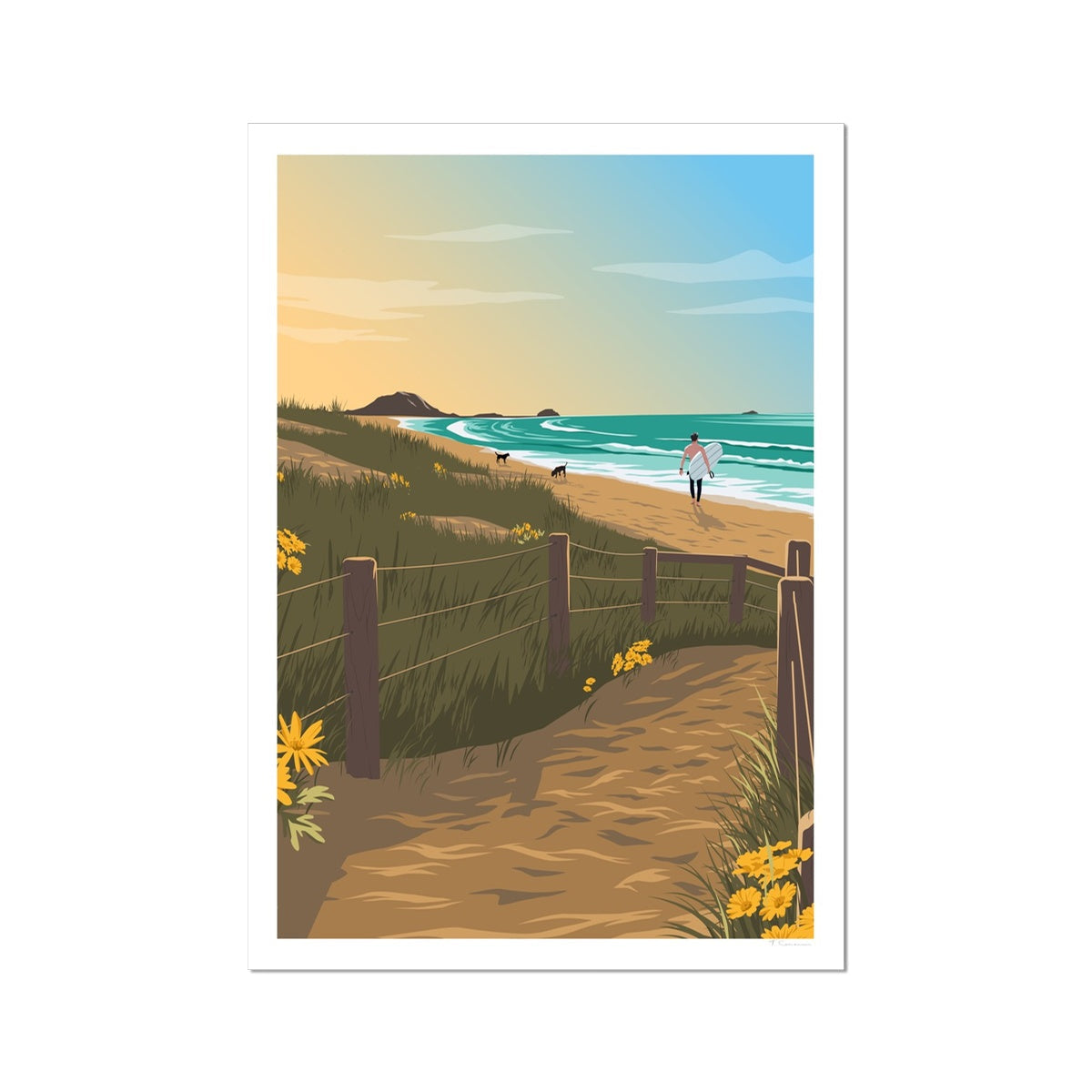 Pāpāmoa Travel Poster, New Zealand