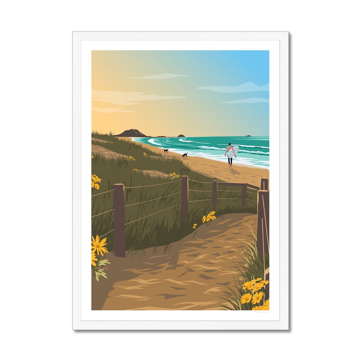 Pāpāmoa Travel Poster, New Zealand