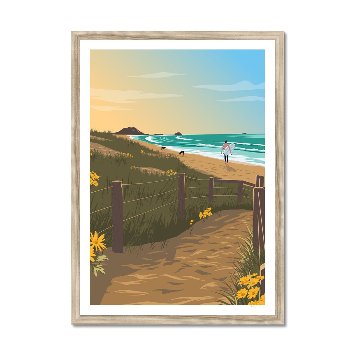 Pāpāmoa Travel Poster, New Zealand