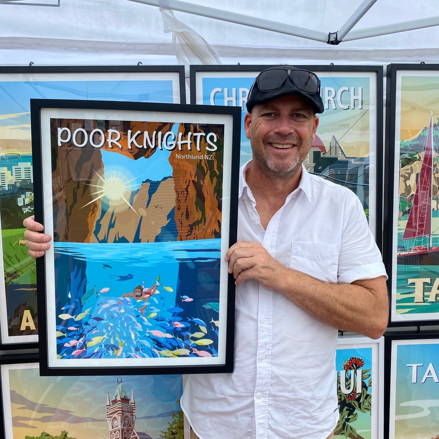 Poor Knights Travel Poster, New Zealand