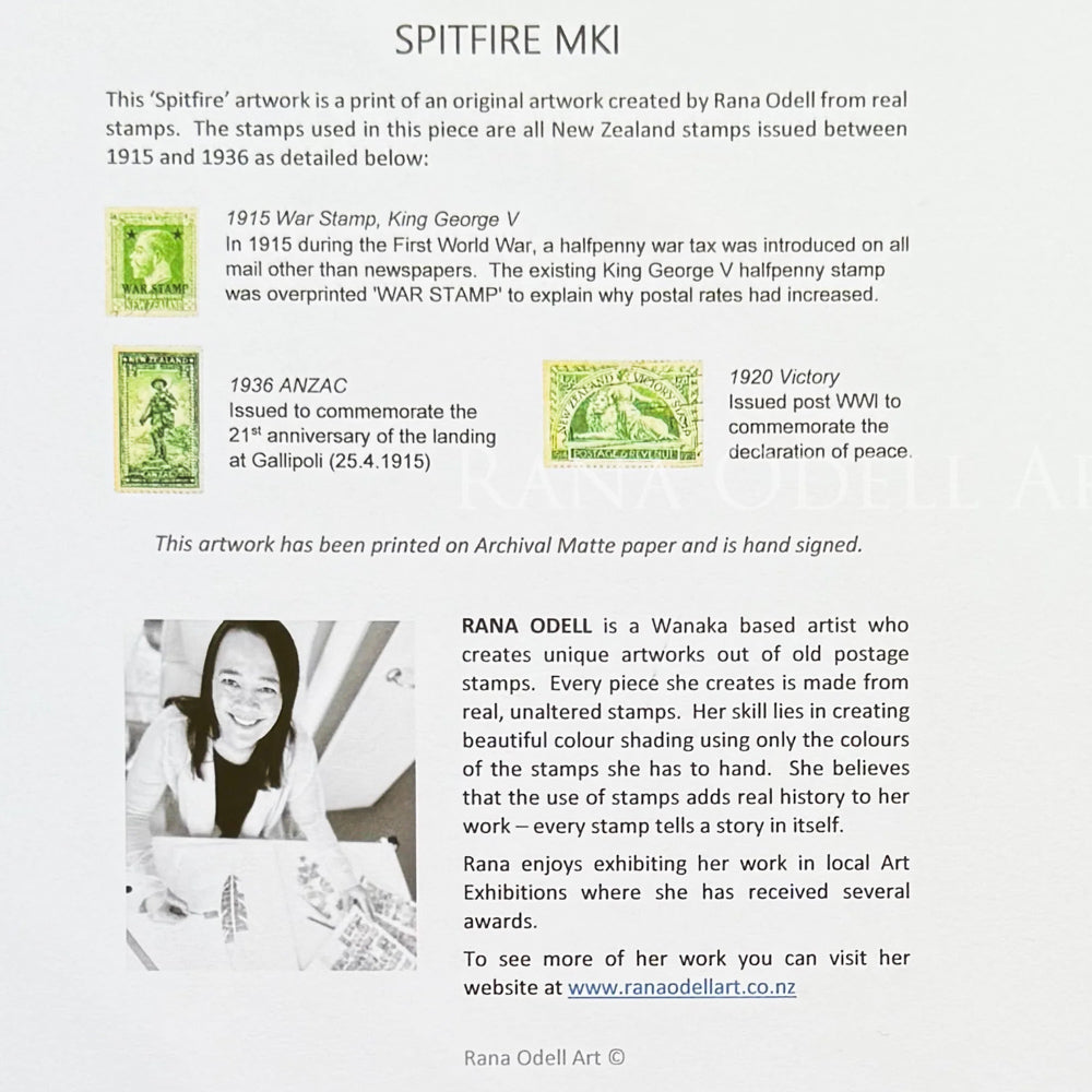 Rana Odell Art Spitfire - A4 Print