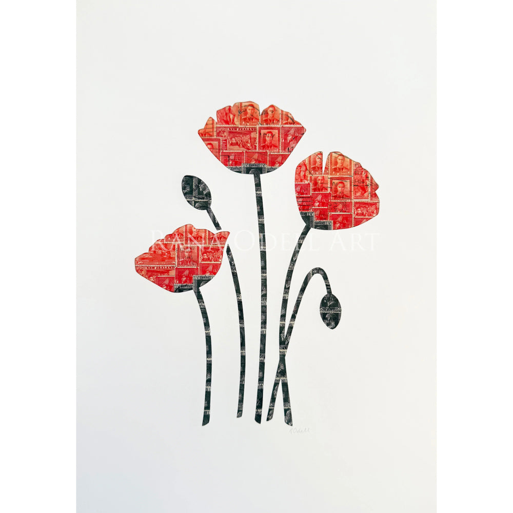 Rana Odell Art Poppies - A4 Print