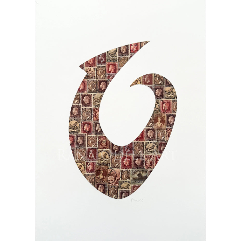 Rana Odell Art Hei Matau - Fish Hook - A4 Print