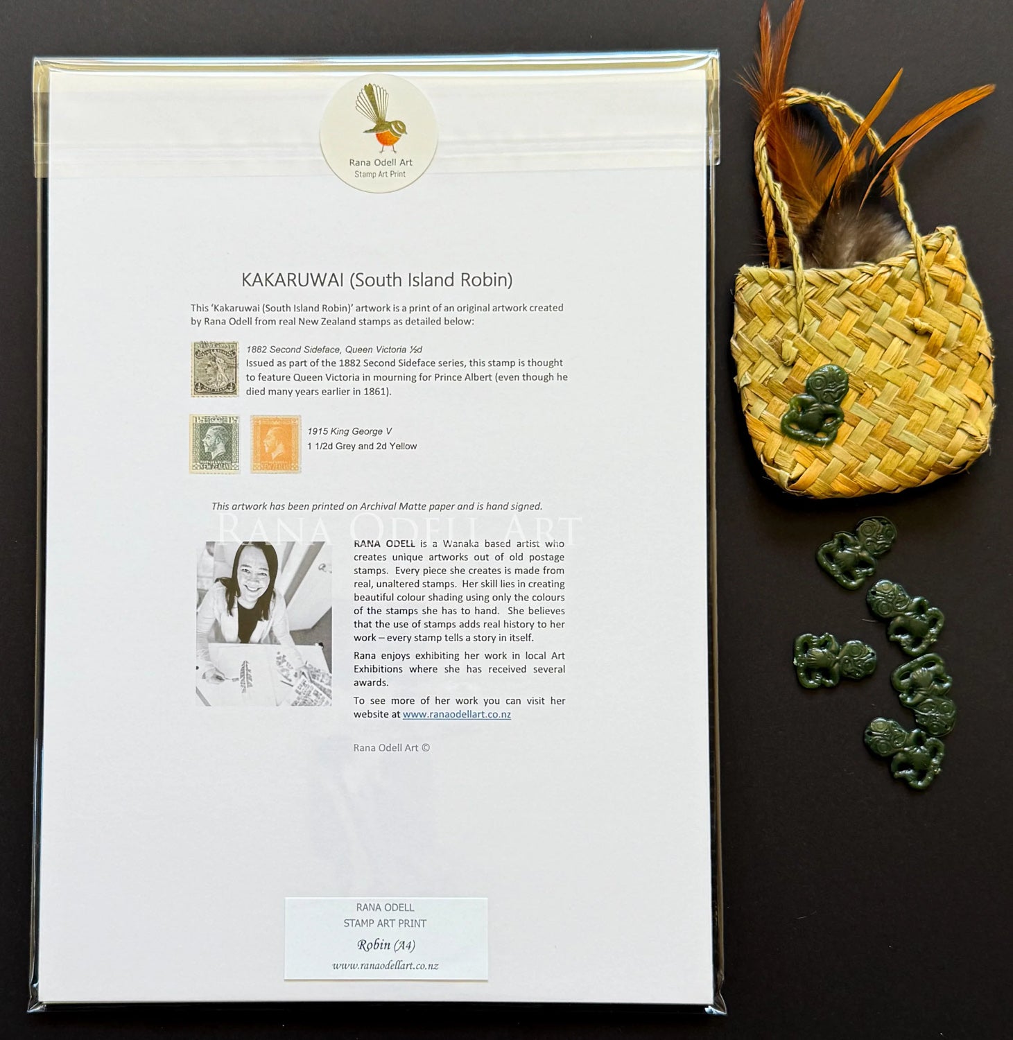 Rana Odell South Island Robin Print