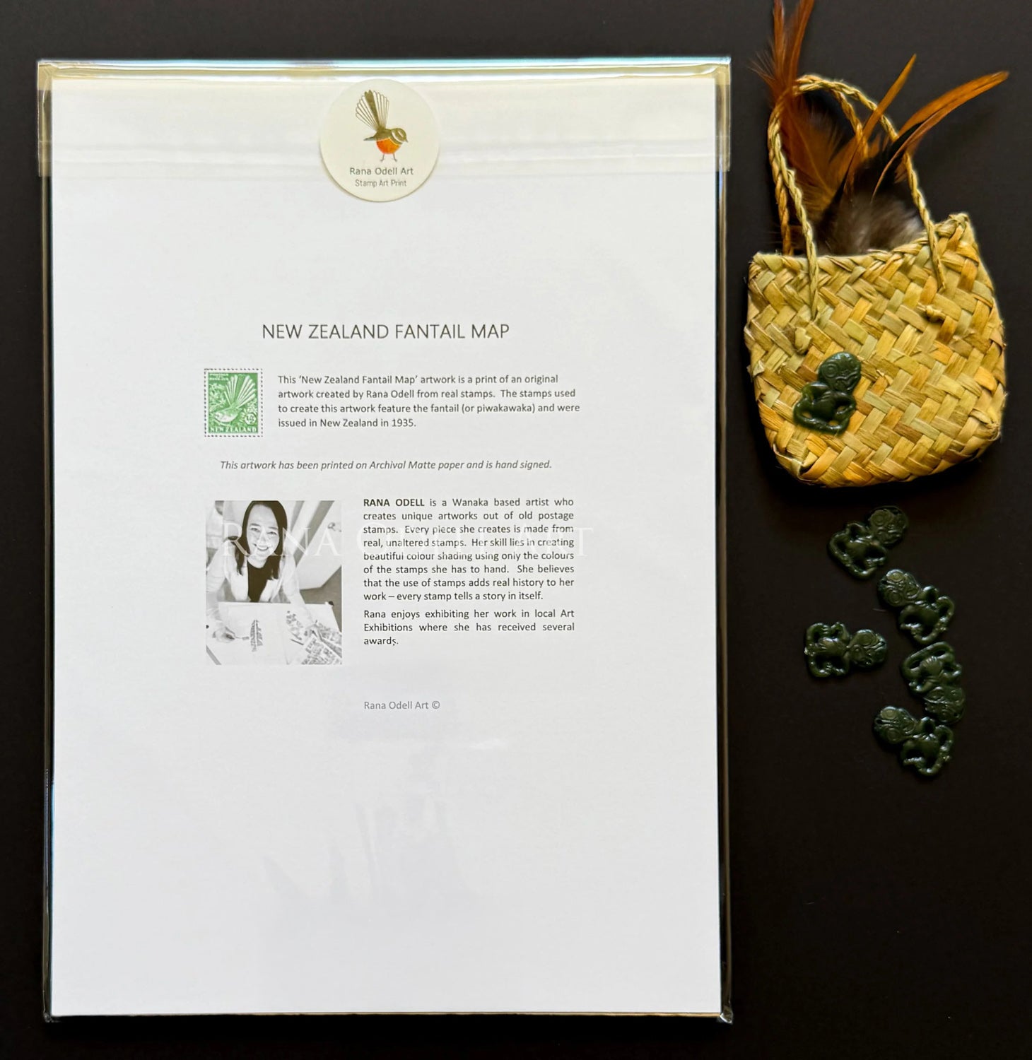 Rana Odell New Zealand Fantail Map