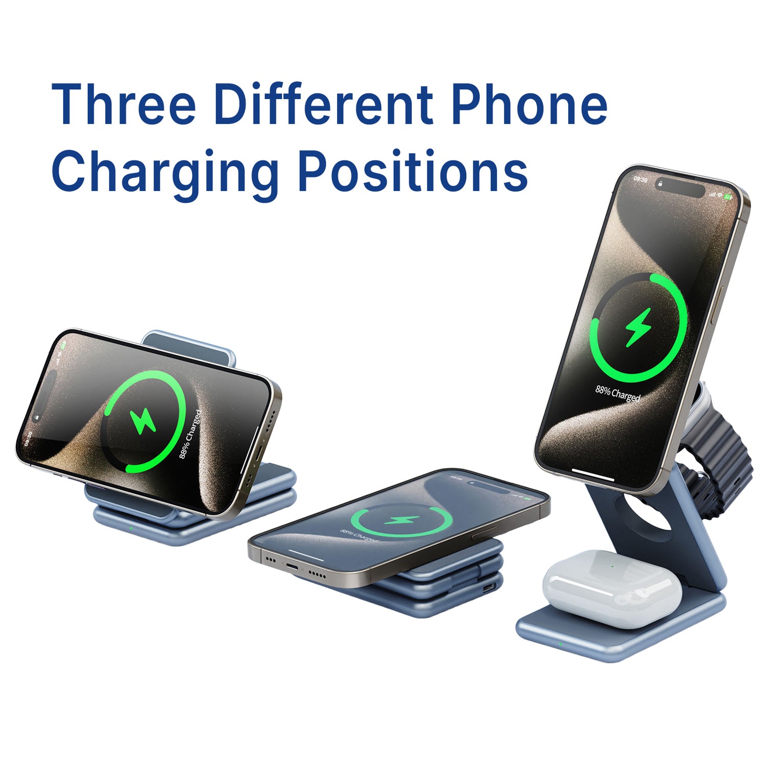 3-in-1 Wireless MagSafe Phone Charger